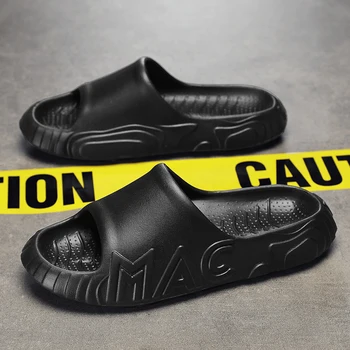 Чехли, мъжки нескользящие модни летни нови удобни износоустойчиви дишащи сандали за мъже, водоустойчиви ежедневни обувки на платформа Изображение