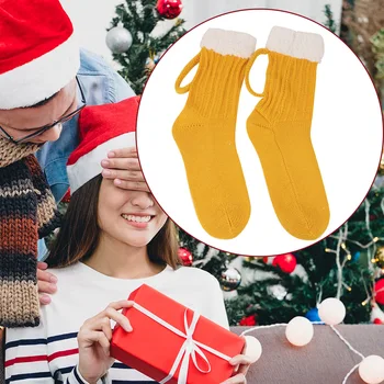 Чорапи с 3D изображение, бира, чаши, Меки Миещи смешни ежедневни чорапи, удобни зимни Интересни дебели, запазване на топлината, за жени и мъже, подарък за Коледа Изображение