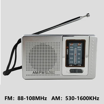 HiFi Джобен Радиоплеер двойна лента AM FM Джобен Показалеца Радио Телескопична Антена, захранван с батерии и 3.5 мм Жак за възрастните хора Изображение