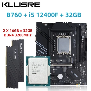 Kllisre B760 Комплект Core i5 12400F 2 * 16 GB = 32 GB оперативна памет DDR4 3200 Десктоп оперативна памет LGA 1700 Комплект на дънната платка Изображение