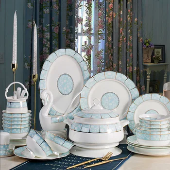 Louças de mesa moderna природен nórdico, conjunto de simples utensílios de mesa na moda Изображение