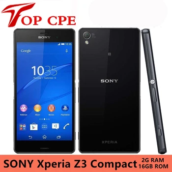 Sony Xperia Z3 Compact D5803 Оригинален Отключени GSM 4G Смартфон с Android Четириядрен 2 GB оперативна памет, 16 GB Памет 4,6 