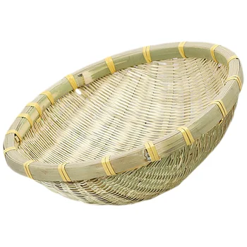 Бамбук кошница, Тъкани Органайзер за съхранение на Дреболии за Баня, Държач за Подаръци, Мини-Закуски Изображение