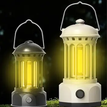 Кемпинговая лампа, Led Акумулаторна Подвесная Водоустойчив 360-градусная Кемпинговая лампа, Висока яркост, Енергоспестяващ Външен светлина Изображение