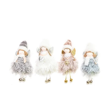 Коледна елха, Висящи Ангел, Окачване ръчно изработени, 4 цвята, кукла-ангел с окачен на въжето за Коледното семейния празнични партита Изображение