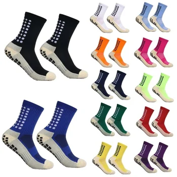 Мини силиконови спортни чорапи 4 чифта футболни чорапи На хлъзгава подметка Абсорбиращи потта и дишащи Изображение