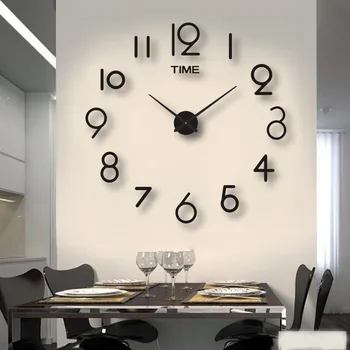 Творчески Триизмерни Акрилни Стенни Часовници Прости Часовници 