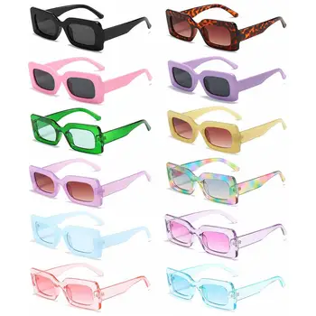 Тенденцията дамски очила с UV400, реколта мъжки слънчеви очила, Правоъгълни слънчеви очила, нюанси женски слънчеви очила Изображение