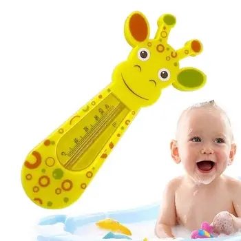 Термометър за вана Термометър за температура на ваната, Детски термометър за безопасността на детето във формата На жираф, Плаващ лихвен играчка за баня Изображение
