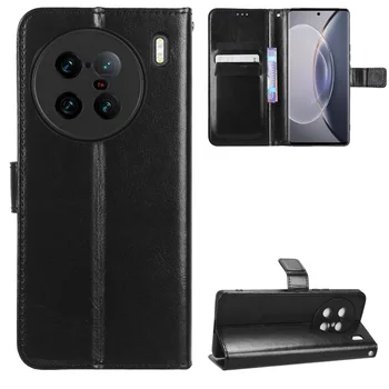 Флип-чантата е от Изкуствена Кожа, Калъф за Vivo X90 Pro + Калъф за мобилен телефон, Притежателите на Слотовете за карти, Vivo X90/Vivo X90 Pro/Vivo X90 Pro Plus Изображение